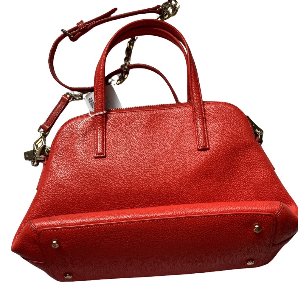 Kate Spade Red Leather Bow Satchel Crossbody Bag - Picture 2 of 13